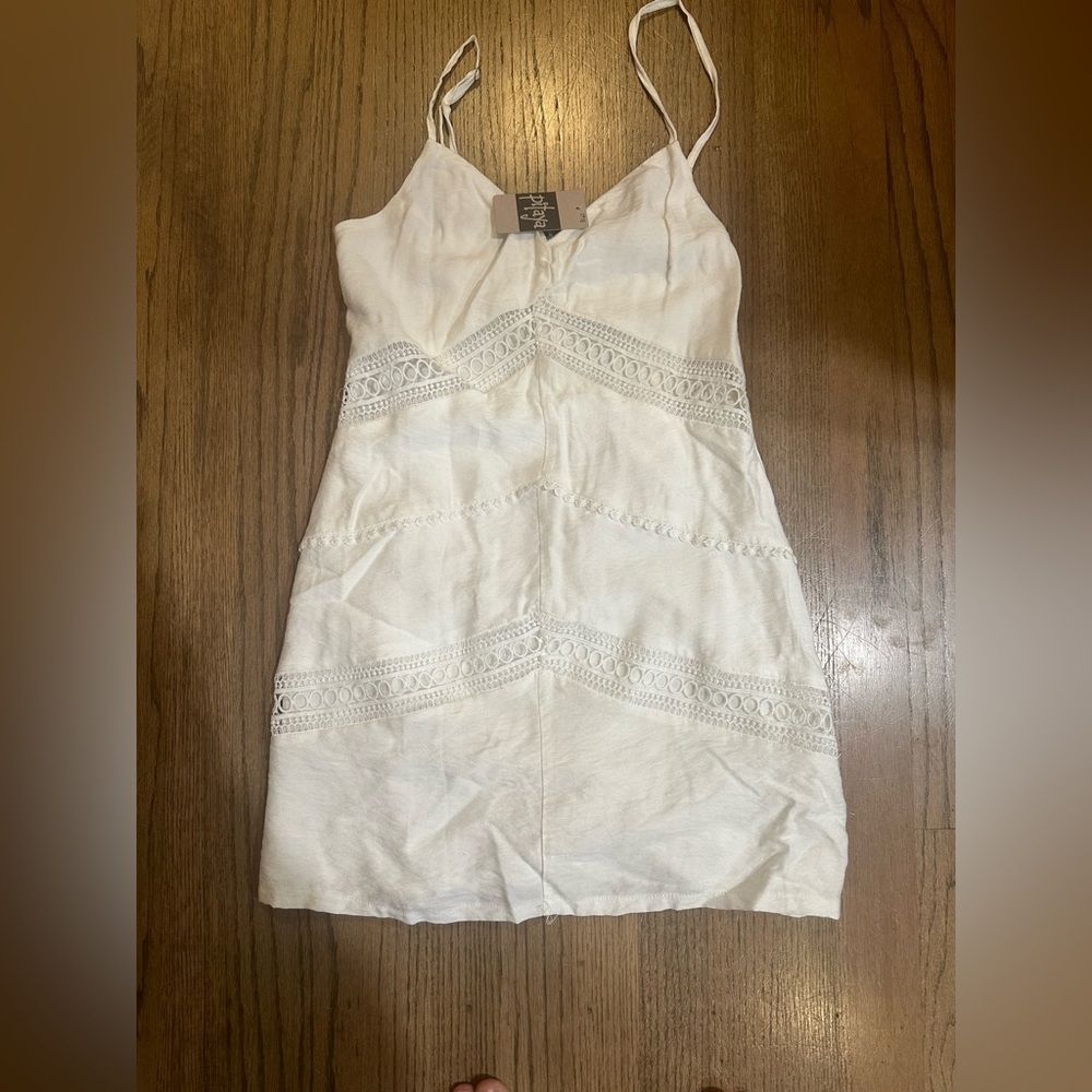 NWT Lush White Mini Dress-Size Medium